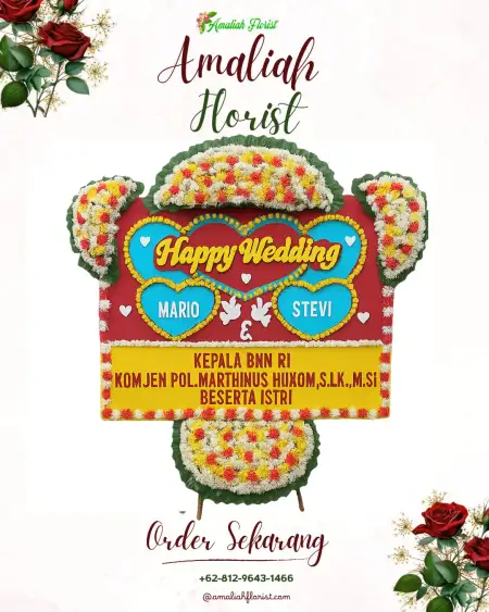 Papan Bunga Pernikahan Gereba